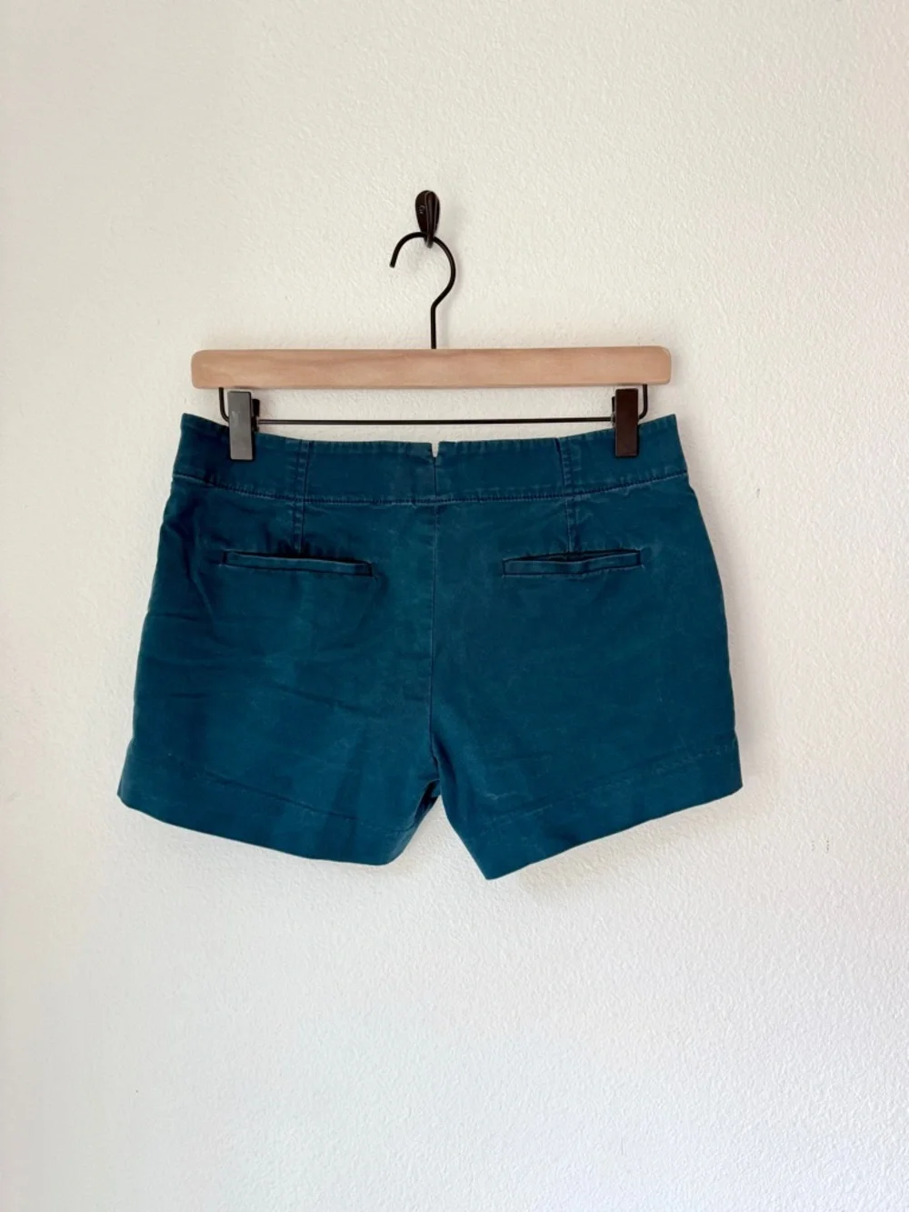 J. Crew Teal Cotton Chino Shorts - 2 - GUC